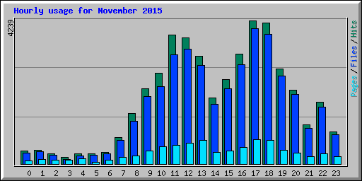 Hourly usage for November 2015