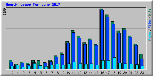 Hourly usage for June 2017