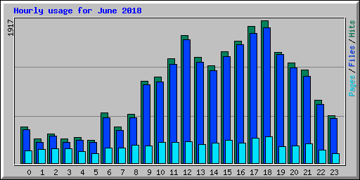 Hourly usage for June 2018