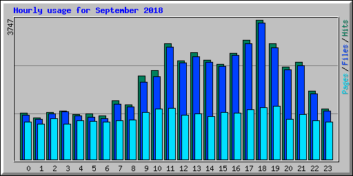 Hourly usage for September 2018