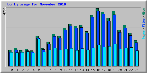 Hourly usage for November 2018