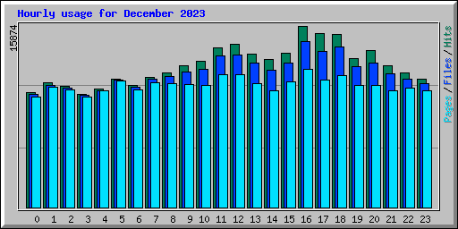 Hourly usage for December 2023