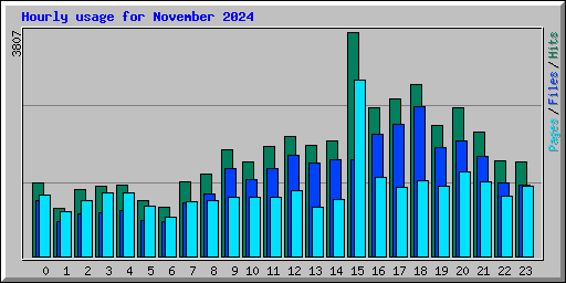 Hourly usage for November 2024