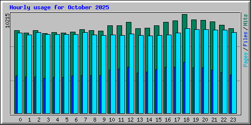 Hourly usage for October 2025